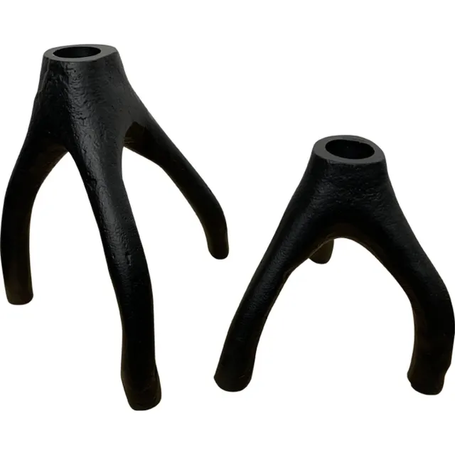 BLiving.nl B Living kandelaar Nancy set / 2st Zwart