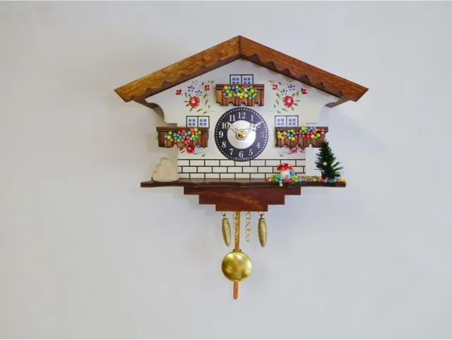 Engstler 0183 QP - Wandklok met slinger - Quartz meerkleurig