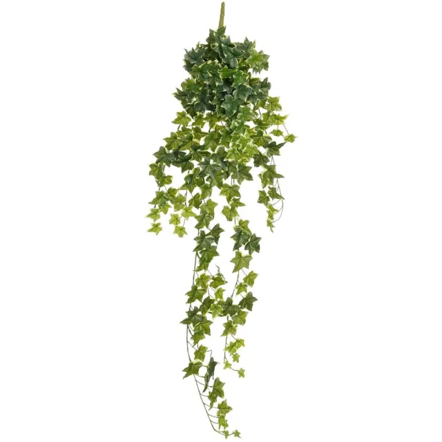 Mica Decorations Hedera klimop kunstplant - groen mix - hangplant - L25 x B25 x H134 cm - Kunstplanten/nepplanten Lichtgroen