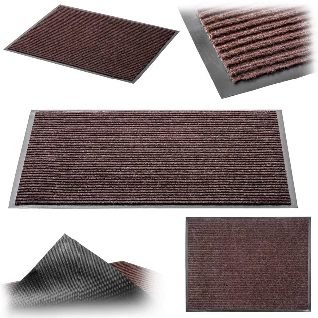 KADAX Antislip vuilvangmat, deurmat voor binnen en buiten, deurmat voor huisdeuren en entrees (bruin, 40 x 60 cm)