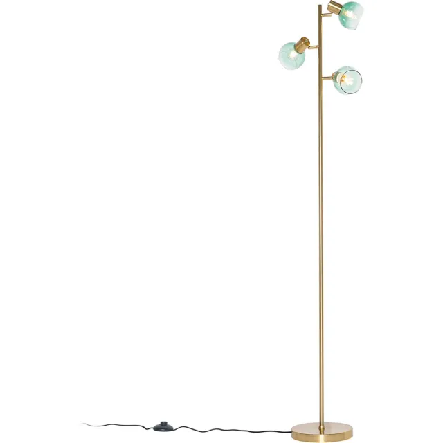 QAZQA vidro - Art Deco Vloerlamp | Staande Lamp - 3 lichts - H 150 cm - Groen - Woonkamer | Slaapkamer | Keuken