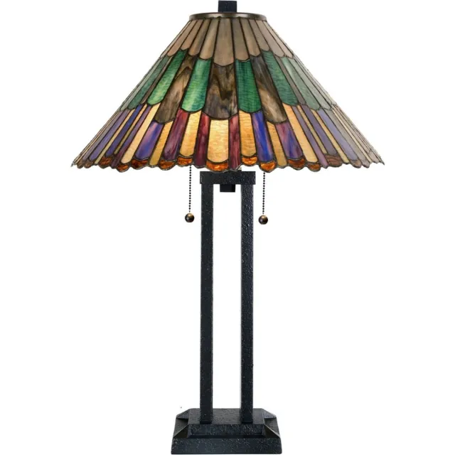 Coloured by Art Tiffany Tafellamp Styled Flower Architect - Art Deco Trade Multicolour