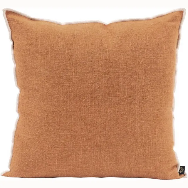 Haomy Chennai linnen kussen tabac 45x45 cm Tabak