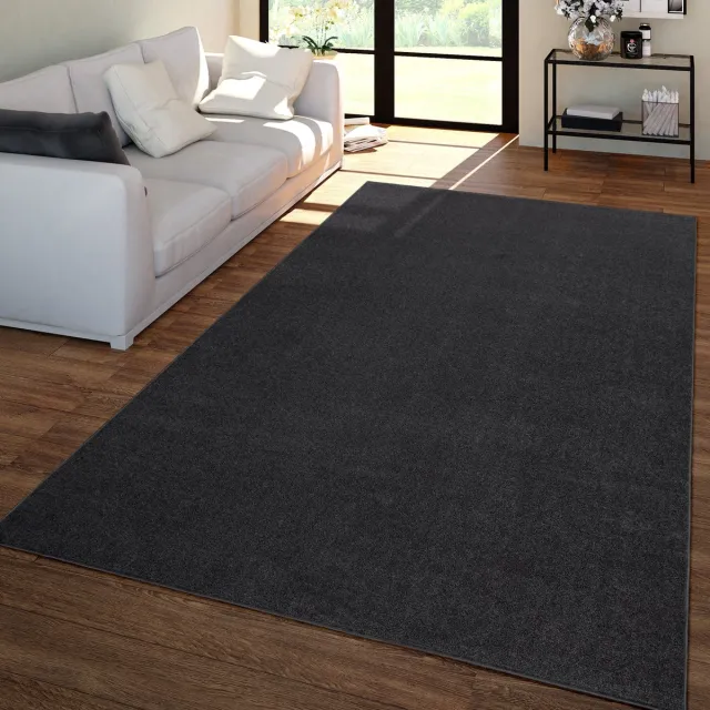 TT Home Woonkamertapijt Kurflor effen design modern en tijdloos 200 x 280 cm Rond 200 x 280 cm Rond grijs