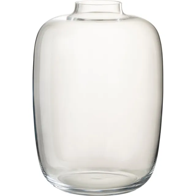 J-Line vaas Cleo - glas - transparant - small - Ø 25 cm