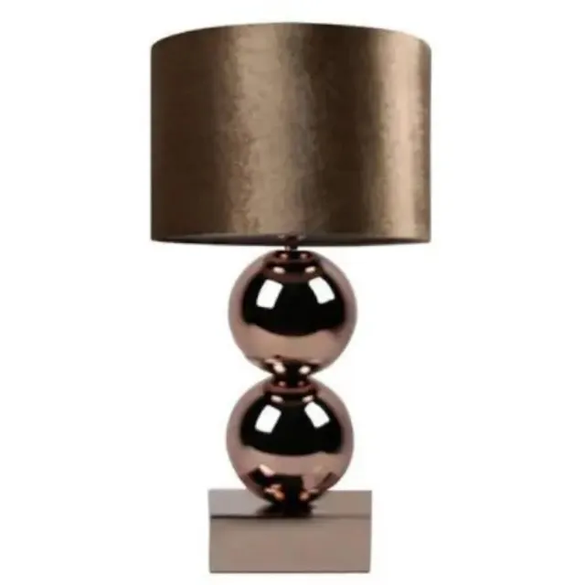 DiamantMeubelen Nachtkast lamp 2 Bol - Bronze Brons
