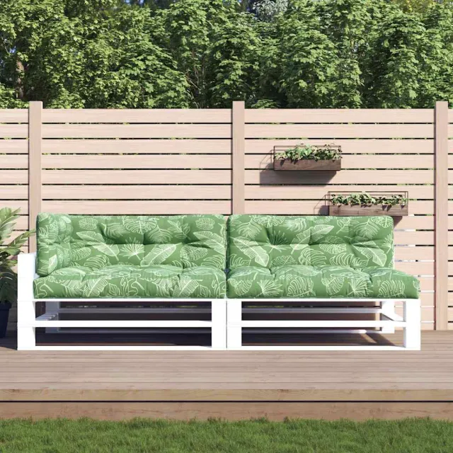 vidaXL Palletkussens 5 st bladpatroon stof Groen