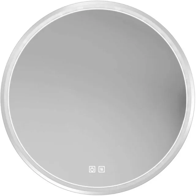 kielle Idolio - Spiegel met LED verlichting en verwarming, diameter 59 cm, chroom 50324013