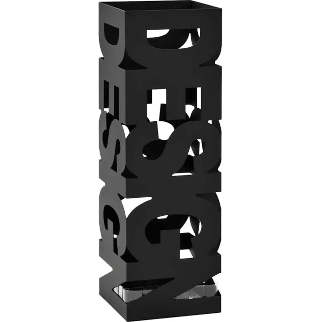 vidaXL Parapluhouder design staal zwart