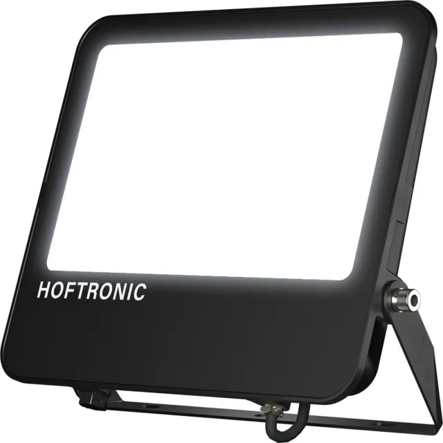HOFTRONIC Luxor V2 LED Schijnwerper 150 Watt 24000 Lumen (160lm/W) - 6500K Daglicht wit licht - IP65 waterdicht - Incl. Ventilatieplug - 5 jaar garantie Zwart