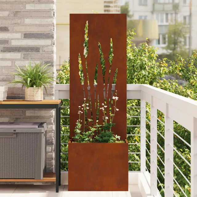 vidaXL Tuin Privacy Screen Roestig 50 x 32 x 150 cm Cortenstaal