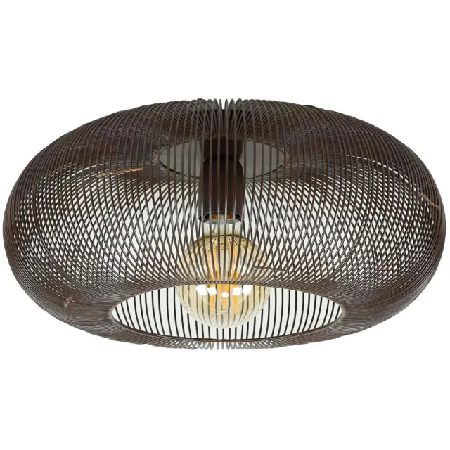 Nest of Nora Plafondlamp Sona - 1-lichts E27 fitting - Ø43 cm - Zwart nikkel Donkergrijs