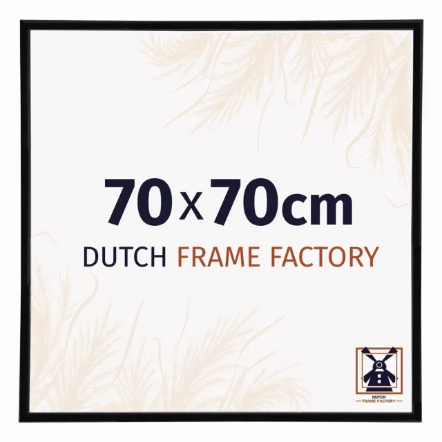 Dutch Frame Factory Fotolijst 70x70 cm - Kunststof - Zwart Hoogglans - Angers