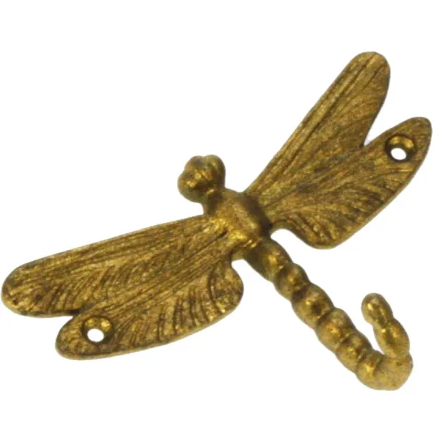 Meander Haakje Libelle, goudkleur 11x3x8 cm