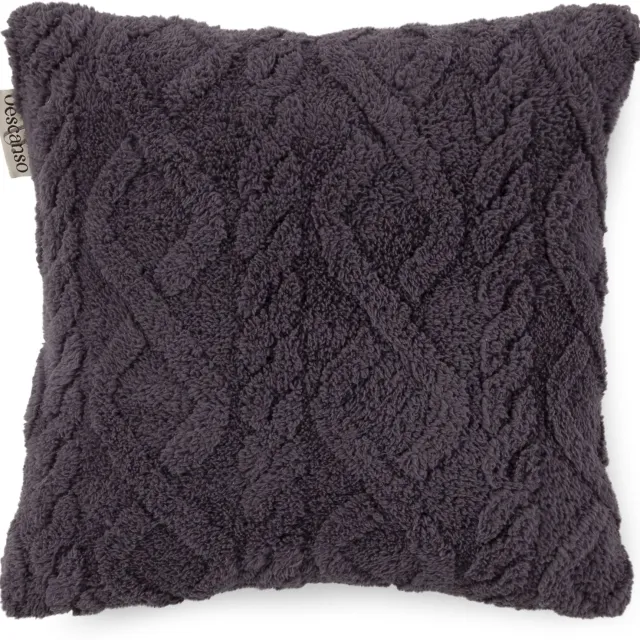Descanso sierkussen jacquard teddy - 40x40 cm - Antraciet - Teddy Anthracite