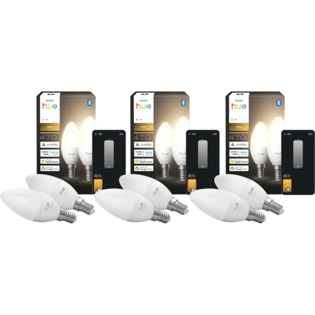 Philips Hue Kaarslamp White E14 6-Pack