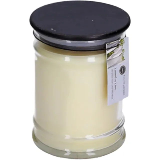 Bridgewater small jar candle Laundry Line - licht frisse geur van Ozon, lelietje-van-dalen, muskus en zachte houtsoorten Wit