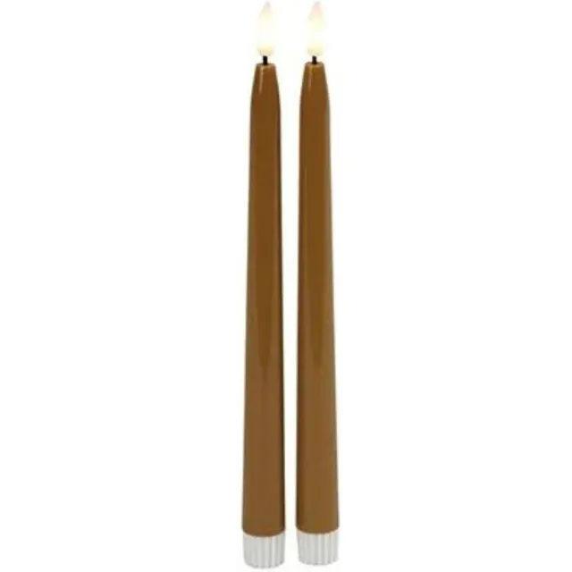 Countryfield Led Gotische Dinerkaars Amber 2 stuks 38 cm
