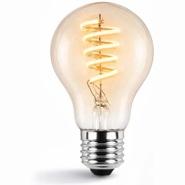RexTech Zigbee E27 spiraal filament lamp A60 - Dual White - 4W - Amberkleurig - Smart lamp - Slimme Zigbee lamp