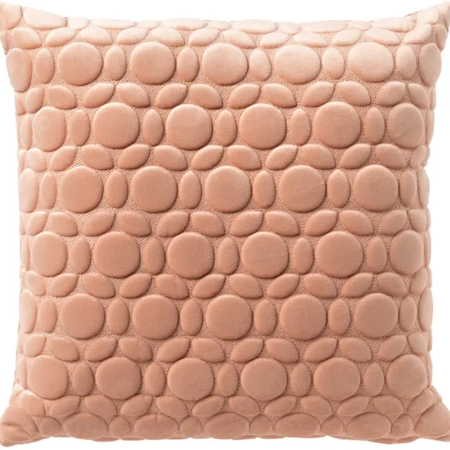 Dutch Decor KAISA - Sierkussen 45x45 cm - 3D - print - effen kleur - Pink Sand - roze - Inclusief binnenkussen - Luxe kussens voor woonkamer & bank