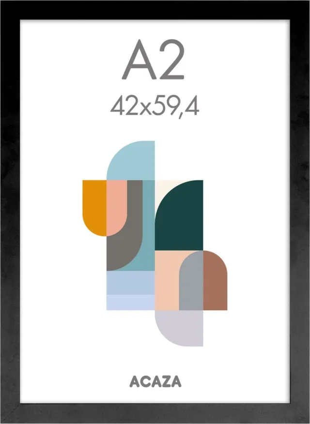 Acaza Fotolijst - Fotokader - Fotolijst A2 - Fotokader A2 - 42x59,40 cm - MDF Hout - Zwart