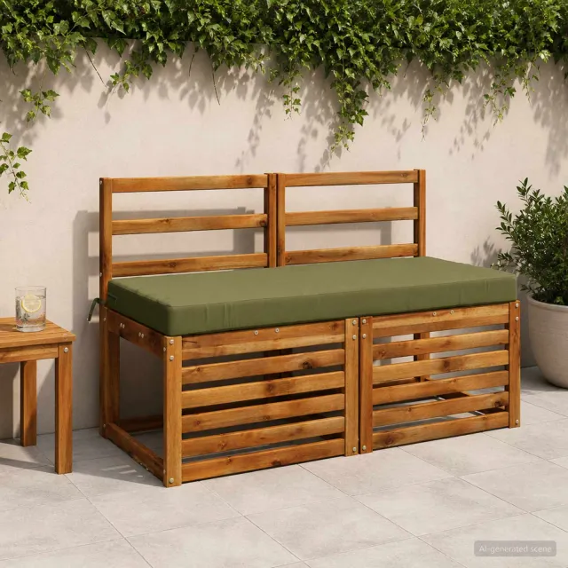 vidaXL Bankkussen SOEST 100% Polyester Olijfgroen 120 x 50 x 8 cm