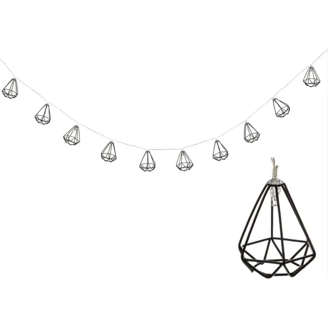 New Age Devi Atmosphera Lichtslinger Industrie - LED - 10 lampenkapjes - L120 cm - Batterij - Lichtsnoer wordt Atmosphera Lichtslinger Industrie - LED - 10 lampenkapjes - L120 cm - Batterij - Licht-snoer