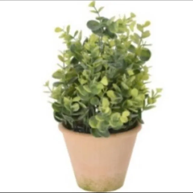 Botanical Decoration Botanical decorations-Plant in pot papier-Ø13 -hoogte 31cm-kunststof groen