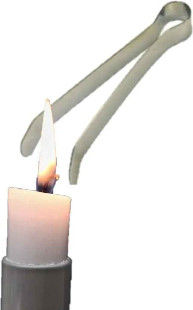 De sfeer van december Kaarsendover knijper Zilver/metaal