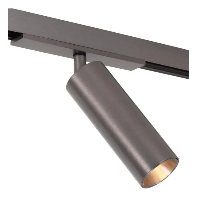 Lucide dimbare LED railverlichting 3.5x3.5 cm - matzwart/chroom Mat zwart chroom