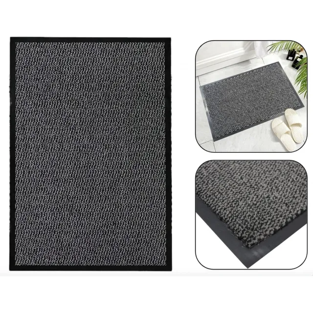 PD Deurmat - Droogloopmat - Deurmat Binnen - 40 x 60 cm - Antraciet