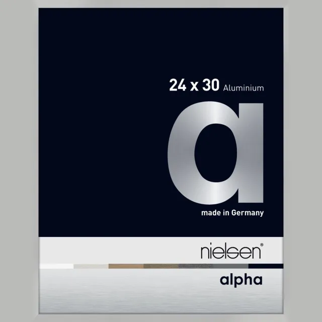 Nielsen Alpha Aluminium Fotolijst Frosted Silver 24x30cm Aluminium-zilver