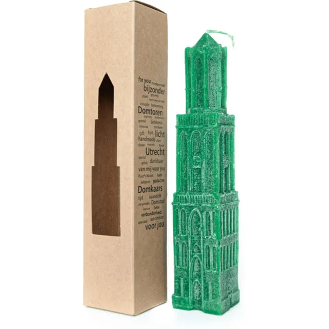 Kaarsen van Torens Domkaars Utrecht - 33 - Domtoren Utrecht kaars - cm - groen