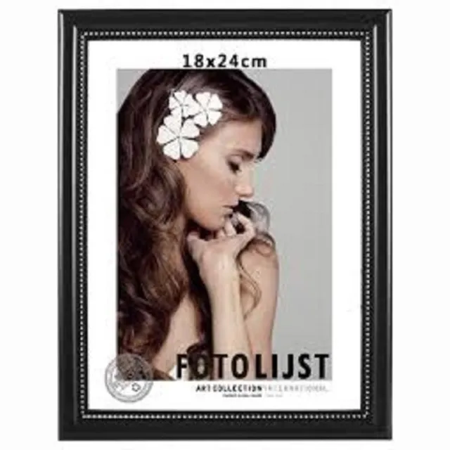 art collection international Art Collection Kunststof Fotolijst Romance Zwart 13x18 cm