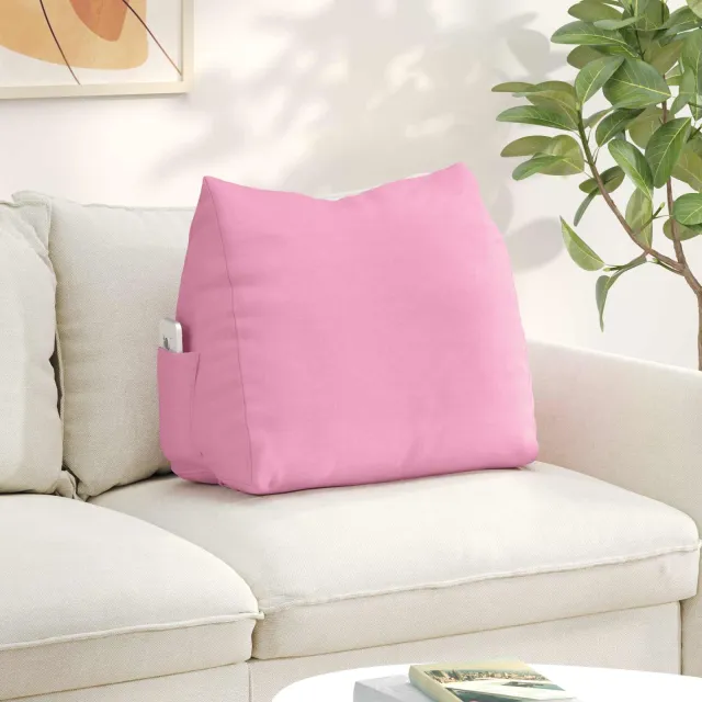vidaXL Rugkussen Roze 60 x 50 x 20 cm Stof