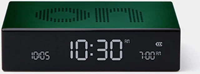 Lexon Flip Premium Wekker - ON OFF - Donker Groen