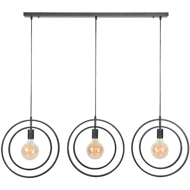 Nest of Nora Hanglamp Davio - 3-lichts eettafellamp - Charcoal