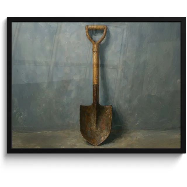 FrameYourWall Poster in lijst - Fotolijst 70x50 cm - Posters - Schep - Gereedschap - Schilderij - Posterlijst zwart - Decoratie - Wanddecoratie woonkamer - Muurdecoratie slaapkamer Multicolor