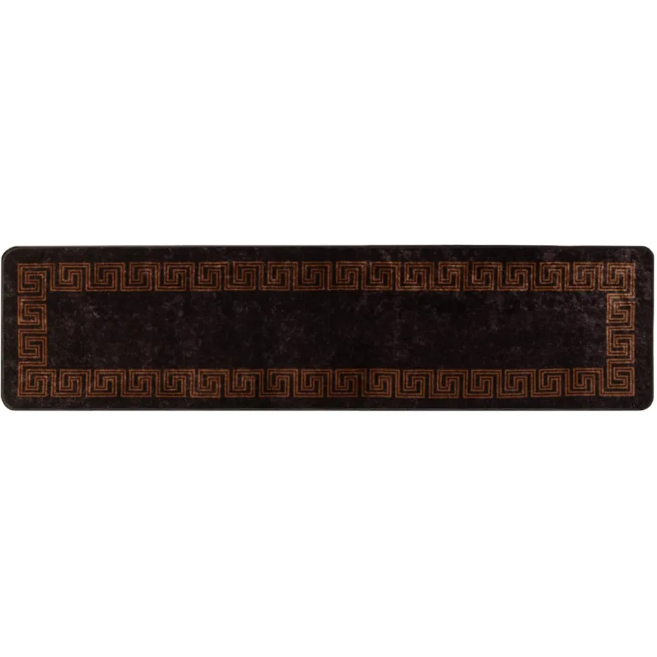 vidaXL Vloerkleedloper MARSA Zwart 50 x 200 cm Polyester en PVC
