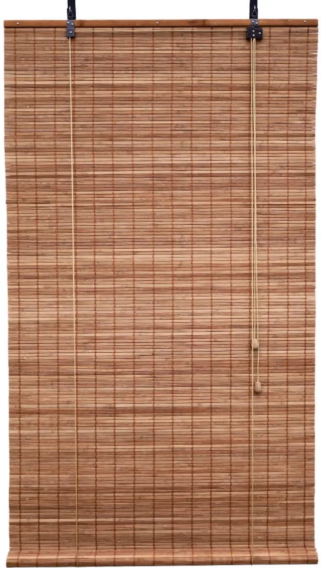 Barori Bamboebaas® bamboe rolgordijn Fedde - Bruin - 130x160 cm - Natuurlijke look - Zonwerend - Duurzaam bamboe - Lichtdoorlatend - Geschikt voor binnen en buiten - Eenvoudige montage