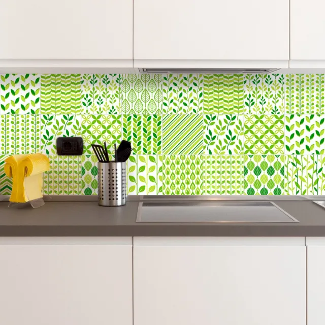 Ambiance Sticker Zelfklevende muurtegelstickers voor keuken en badkamer - 24 etnische Malolos cementtegelstickers - 24 stickers 10x10cm Multi color