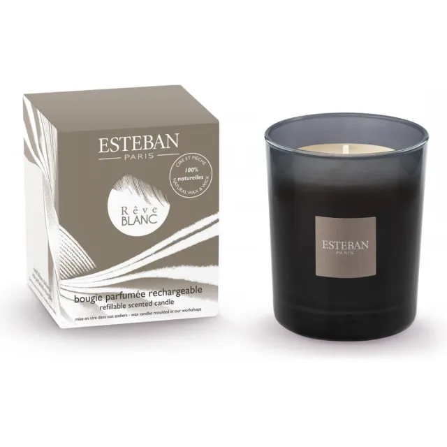 Esteban Classic Rêve Blanc Geurkaars 180gr Antraciet