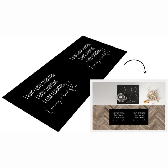 KitchenYeah Keukenloper - Loper keuken - Leren - Studeren - Student - Quotes - Studentenleven - Keukenloper vinyl Multicolor