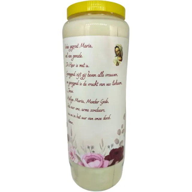 noveenkaars Wees gegroet Maria – Noveenkaars – 9 dagen brander (5 stuks) wit