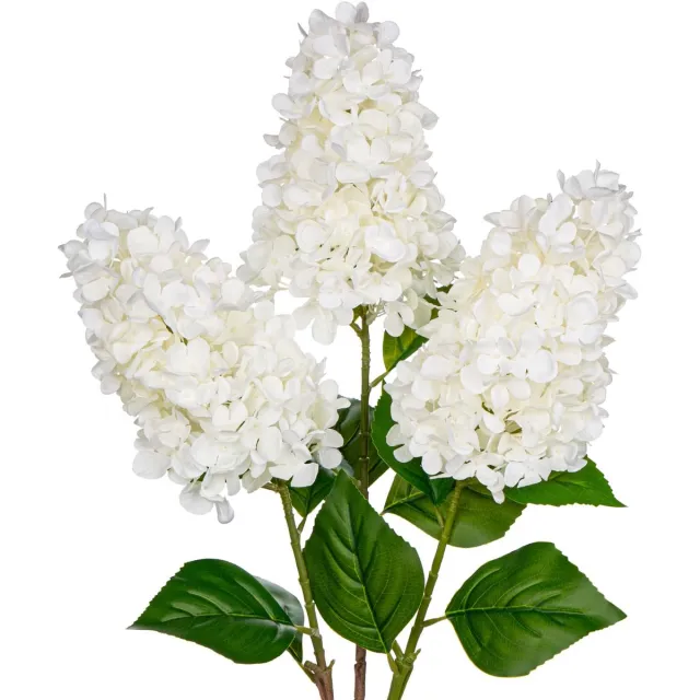 Unyqoos Set van drie levensechte witte hortensia kunstbloemen voor stijlvolle decoratie