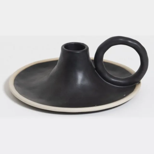 The Table Amsterdam Atelier Kandelaar - Black Pepper - Ø 14,5 cm - H6 cm