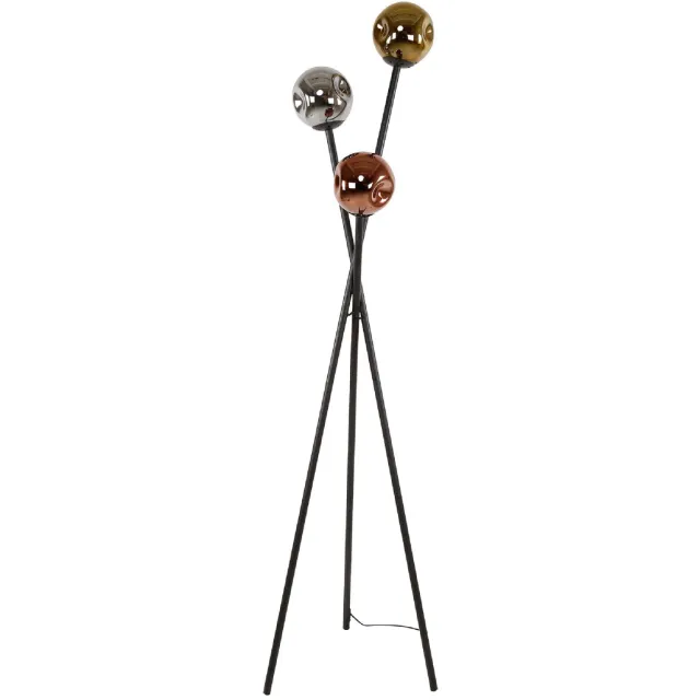 Nest of Nora Vloerlamp 3-lichts modern - Zwart Donkergrijs
