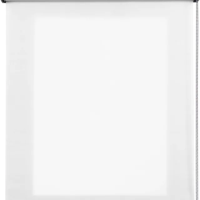 Storesdeco Premium doorschijnend rolgordijn met aluminium afwerkingen, Wit 140x250 cm White