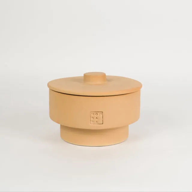 Mon Dada June Two outdoor kaars met deksel Ibiza - Neutraal geel