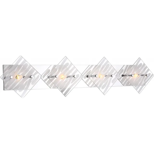 Globo Lighting Plafondlamp Globo Carat - Chroom - 4 lichts Helder